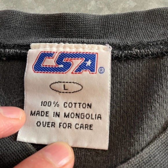 Vintage San Francisco Giants Tee Shirt Mens Large Embroidered CSA Black Cotton - Picture 10 of 16